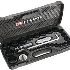 Facom 245.J2A 26 Piece Gasket Punch Kit Cutting Capacity 3-50mm (Punch) &amp; 44-420mm (Calipers)
