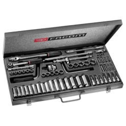 Facom J.451EP 3/8" Drive Metric/AF 58 Piece Long And Short Reach Socket Set