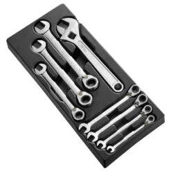 Expert By Facom E111100B 7 Piece 8 - 19mm Ratchet Combination Spanner Set