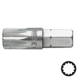 Facom EV.212 XZN Spline Socket Bit M12 5/16" Hex Drive
