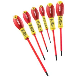 Expert By Facom Britool E160910B - Set Of 6 1000V Insulated Screwdrivers